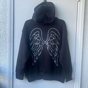 Victorias Secret Hoodie with Sparkle Angel Wings size S